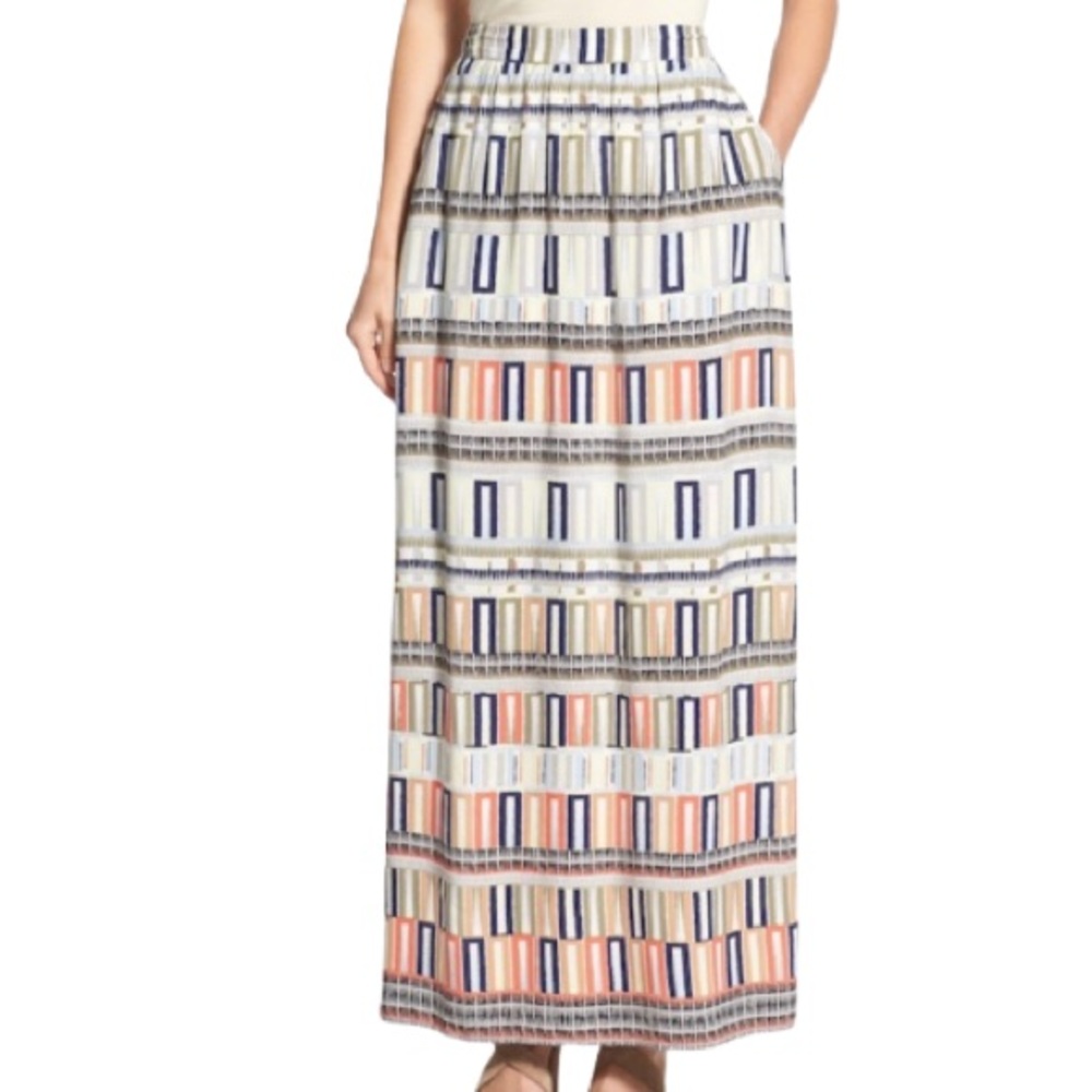Nic + Zoe Sahara Squares Maxi Skirt